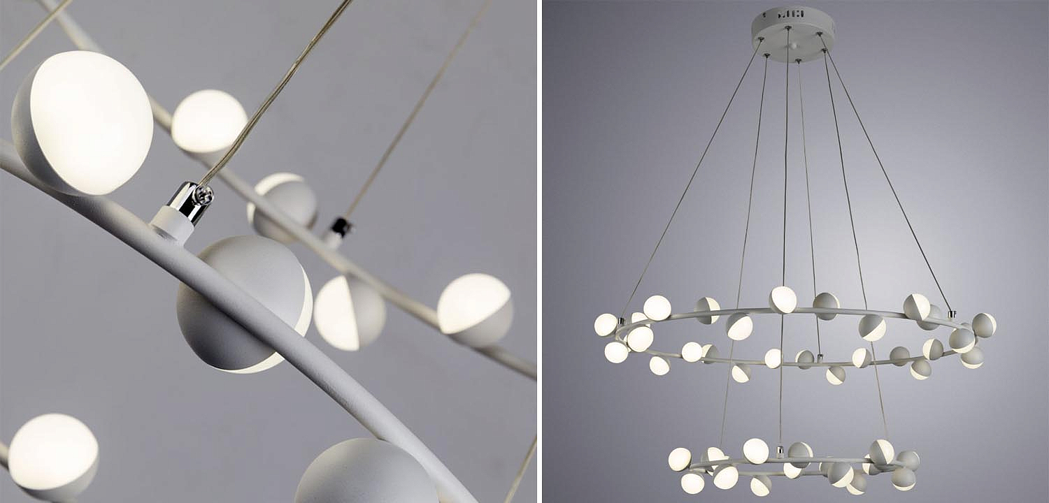 Люстра Vilelme Chandelier white double Люстра Vilelme Chandelier white double - Loft-Concept в Перми
