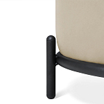 Банкетка овальная бежевый велюр на 4-х металлических ножках черного цвета SANJAY варинант исполнения - 4 | Loft Concept в Перми