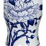 Ваза с бело-синей росписью и изображением цветов Blue & White Ornament варинант исполнения - 1 | Loft Concept в Перми