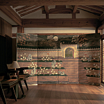 Обои ручная роспись The Art of Learning and Steps for the Flowers by Teo Yang Special Colourway on purple painted Xuan paper варинант исполнения - 1 | Loft Concept в Перми