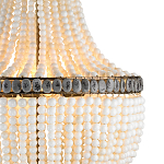 Люстра каплевидной формы декорированная нитями стеклянных бусин молочного цвета Bead threads варинант исполнения - 1 | Loft Concept в Перми