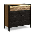 Комод 4 ящика с подсветкой на рельефном фасаде Warm Industrial варинант исполнения - 3 | Loft Concept в Перми