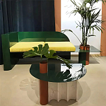 Дизайнерский журнальный стол с рельефным основанием Dutynor варинант исполнения - 3 | Loft Concept в Перми
