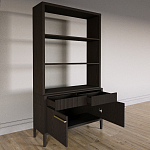 Стеллаж Primo с ящиками Темный орех варинант исполнения - 7 | Loft Concept в Перми