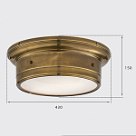 Потолочный светильник круглый цвета состаренная латунь Modern Simple Ceiling Light варинант исполнения - 5 | Loft Concept в Перми