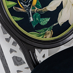 Стул чёрный из натурального бука с изображением птица в саду Blooming Magnolias варинант исполнения - 3 | Loft Concept в Перми