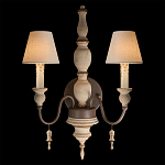 Бра с двумя конусовидными белыми тканевыми абажурами Terrain варинант исполнения - 2 | Loft Concept в Перми