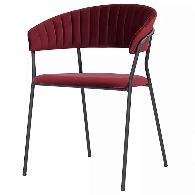 Стул мягкий с бархатистой велюровой спинкой и сиденьем Wine Chair Стул мягкий с бархатистой велюровой спинкой и сиденьем Wine Chair в Перми | Loft Concept