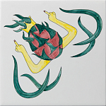 Плитка дизайнерская Драконий фрукт варинант исполнения - 2 | Loft Concept в Перми