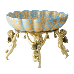 Чаша с орнаментом на бронзовых ножках в виде ангелов Eden Garden варинант исполнения - 1 | Loft Concept в Перми