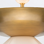 Подвесной светильник латунного цвета с конусовидным белым плафоном Quintiesse варинант исполнения - 11 | Loft Concept в Перми