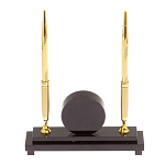 Часы настольные с двумя ручками из натурального камня Stone Clock варинант исполнения - 7 | Loft Concept в Перми