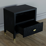 Прикроватная тумбочка с полкой Elsa Dreams Black варинант исполнения - 2 | Loft Concept в Перми