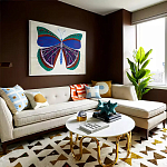 Дизайнерский журнальный столик чёрный с круглой столешницей Arycy варинант исполнения - 4 | Loft Concept в Перми