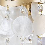 Бра с белыми перламутровыми подвесками и золотистыми волнистыми элементами SHELL варинант исполнения - 2 | Loft Concept в Перми