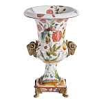 Ваза из фарфора с бронзовыми Овнами Bronze Aries варинант исполнения - 1 | Loft Concept в Перми