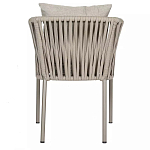 Стул серо-бежевый с декоративным плетением на спинке и подлокотниках Chair Weave варинант исполнения - 4 | Loft Concept в Перми