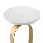 Столик приставной с овальным золотым основанием Oval Gold Base варинант исполнения - 2 | Loft Concept в Перми