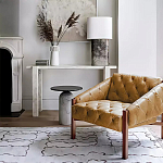 Дизайнерский журнальный стол с чёрной круглой столешницей Visanyp варинант исполнения - 3 | Loft Concept в Перми