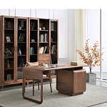 Стол рабочий округлой формы с 3-мя ящиками  Working Moonnut Table варинант исполнения - 3 | Loft Concept в Перми