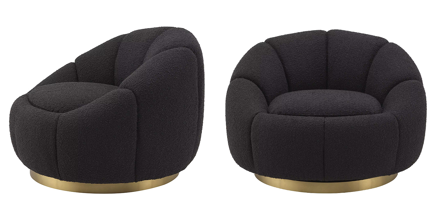 Кресло Eichholtz Swivel Chair Inger Black Кресло Eichholtz Swivel Chair Inger Black - Loft-Concept в Перми