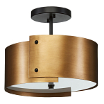 Потолочный светильник круглый светодиодный Semicircular Gold Panels старинная латунь варинант исполнения - 3 | Loft Concept в Перми