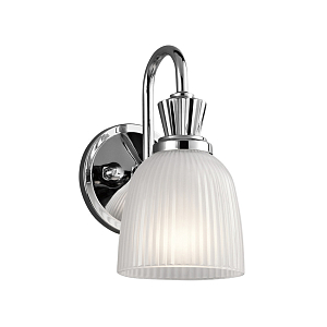 Бра с матовым ребристым плафоном в форме колокола Kichler