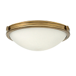 Потолочный светильник цвета латунь с полусферическим матовым белым плафоном Hinkley варинант исполнения - 4 | Loft Concept в Перми