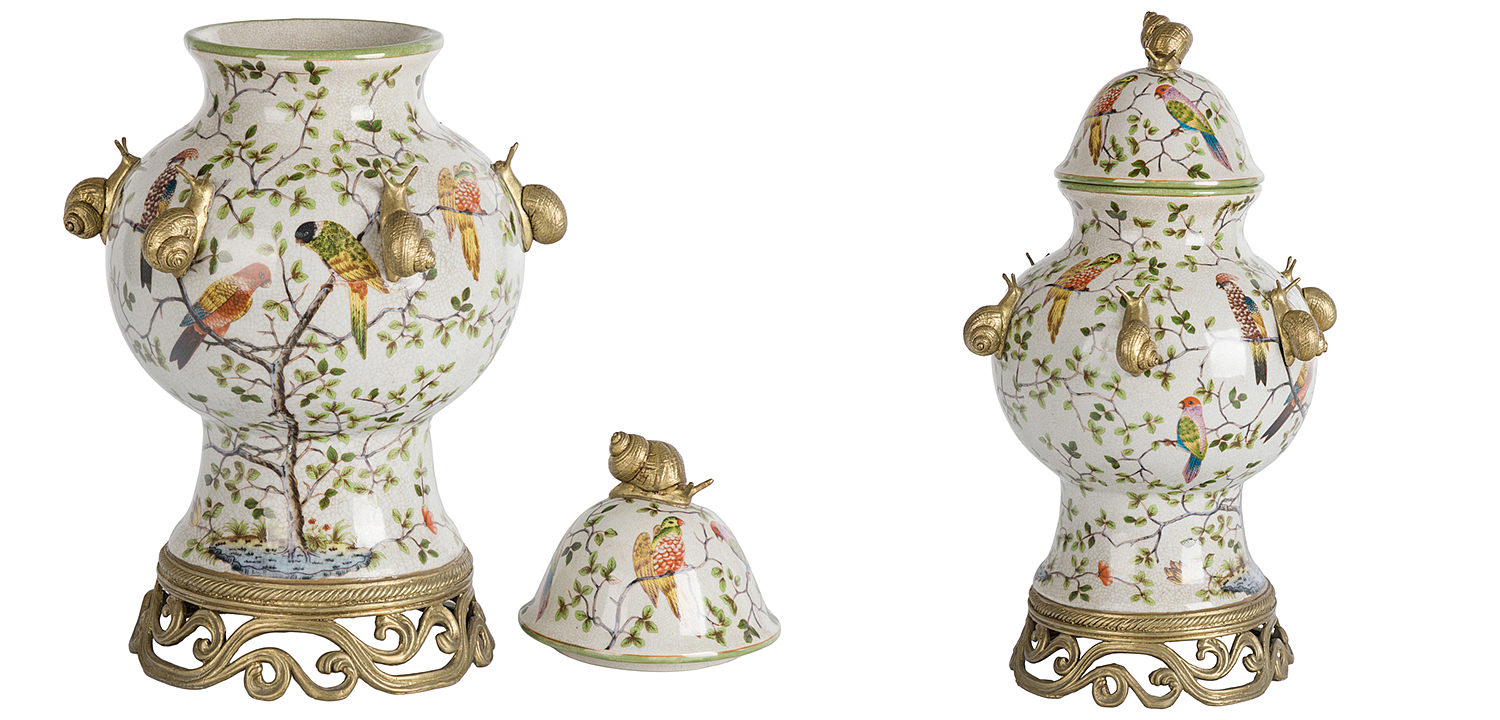 Ваза с крышкой Golden Snails Vase Ваза с крышкой Golden Snails Vase - Loft-Concept в Перми