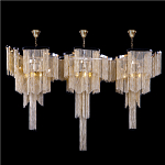 Люстра большая из золотистых металлических цепочек Atlantis Chain варинант исполнения - 1 | Loft Concept в Перми