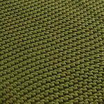Плед из хлопка жемчужной вязки оливкового цвета Waffle Comfort варинант исполнения - 3 | Loft Concept в Перми
