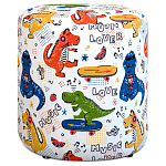 Пуф детский круглый с принтом Dinosaurs CHILDHOOD варинант исполнения - 1 | Loft Concept в Перми