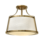 Потолочный светильник со светлым текстильным абажуром Hinkley варинант исполнения - 5 | Loft Concept в Перми