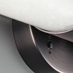 Бра с вытянутым цилиндрическим плафоном из белого алебастра на круглом основании Темная Латунь Cryptocrystalline Stone варинант исполнения - 3 | Loft Concept в Перми