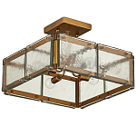 Потолочный светильник квадратный из толстого литого стекла Cast Glass варинант исполнения - 5 | Loft Concept в Перми