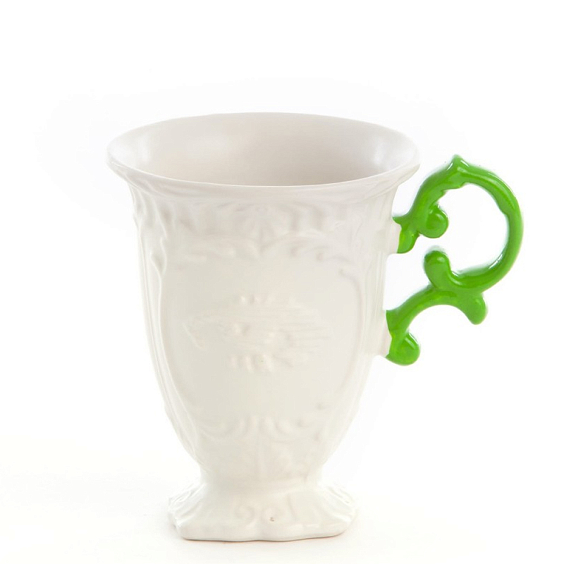 Кружка Seletti I-Mug Green Белый Зеленый в Перми | Loft Concept 