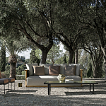 Дизайнерский уличный диван из массива дерева с плетеной спинкой PALINFRASCA Sofa варинант исполнения - 17 | Loft Concept в Перми