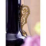 Ваза темно-синяя фарфоровая с бронзовыми ручками и ножками Eden Garden варинант исполнения - 5 | Loft Concept в Перми