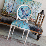 Стул из массива бука с изображением птиц и цветов Turquoise Beige Chinoiserie Garden Chair варинант исполнения - 6 | Loft Concept в Перми