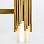 Люстра цвета латунь с 4-мя матовыми цилиндрическими плафонами Elstead Lighting варинант исполнения - 4 | Loft Concept в Перми