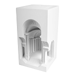 Встраиваемый в стену гипсовый светильник под покраску с арками и рельефными колоннами Antiquity Athena варинант исполнения - 2 | Loft Concept в Перми