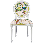 Стул светло-серый из натурального бука с изображением птицы в саду Blooming Birds варинант исполнения - 1 | Loft Concept в Перми