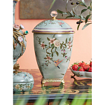 Ваза с крышкой и цветочным узором Genuine Chinese Classics варинант исполнения - 2 | Loft Concept в Перми