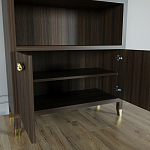 Книжный Стеллаж Elsa Dreams Walnut с задней стенкой варинант исполнения - 4 | Loft Concept в Перми