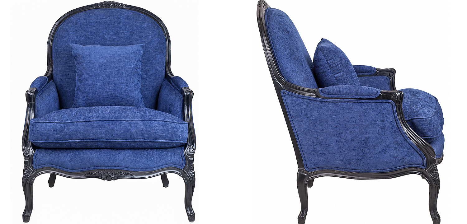 Кресло Bernard Armchair blue Кресло Bernard Armchair blue - Loft-Concept в Перми
