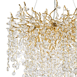 Люстра с хрустальными подвесками на металлических ветках Fairytree Light Gold Chandelier 14 варинант исполнения - 3 | Loft Concept в Перми