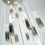 Люстра с прямоугольными плафонами из хрусталя Esme Rectangular Crystal Chrome Chandelier варинант исполнения - 3 | Loft Concept в Перми