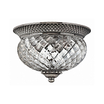 Потолочный светильник с чашеобразным плафоном из толстого волнообразного стекла и широким узорчатым основанием Hinkley варинант исполнения - 5 | Loft Concept в Перми