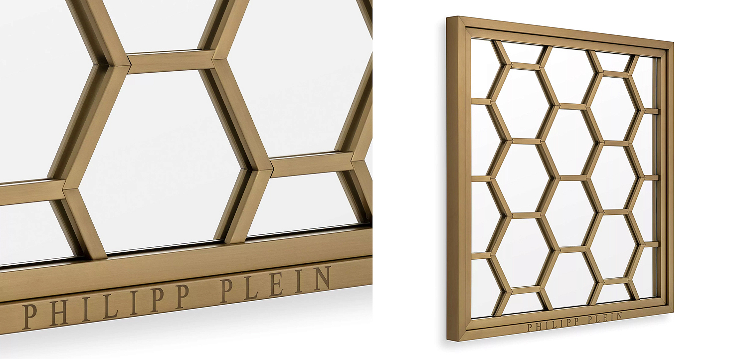 Зеркало квадратное Philipp Plein Mirror Skeleton Зеркало квадратное Philipp Plein Mirror Skeleton - Loft-Concept в Перми