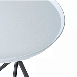 Столик приставной с круглой серой столешницей и черным основанием Round Stable Table варинант исполнения - 3 | Loft Concept в Перми